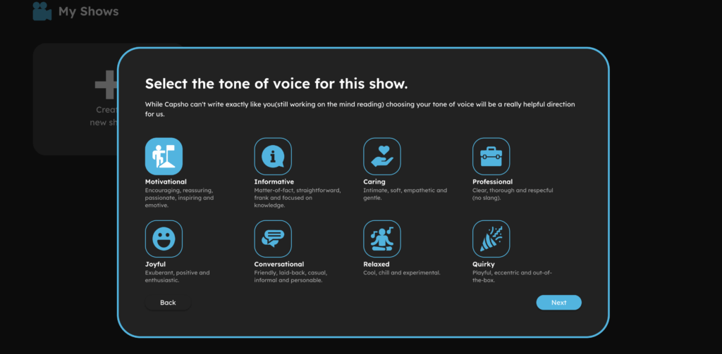 Capsho review: show tone of voice