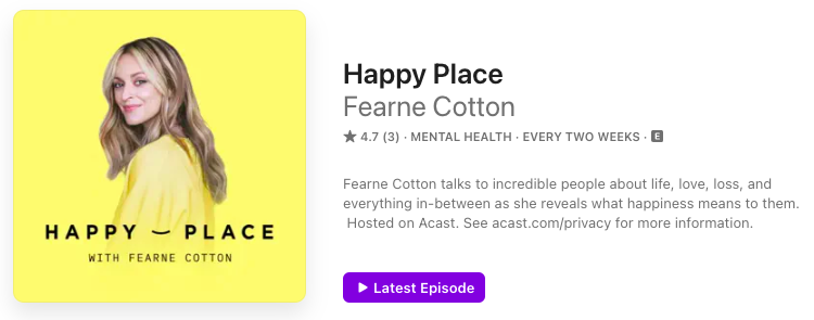 Happy Place Podcast Fearne Cotton