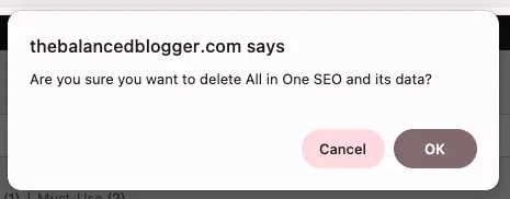 Deleting a plugin 5
