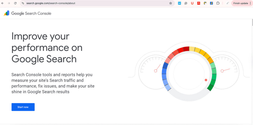 Google Search Console Setup Screenshot 1