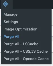 LiteSpeed Cache Purge All